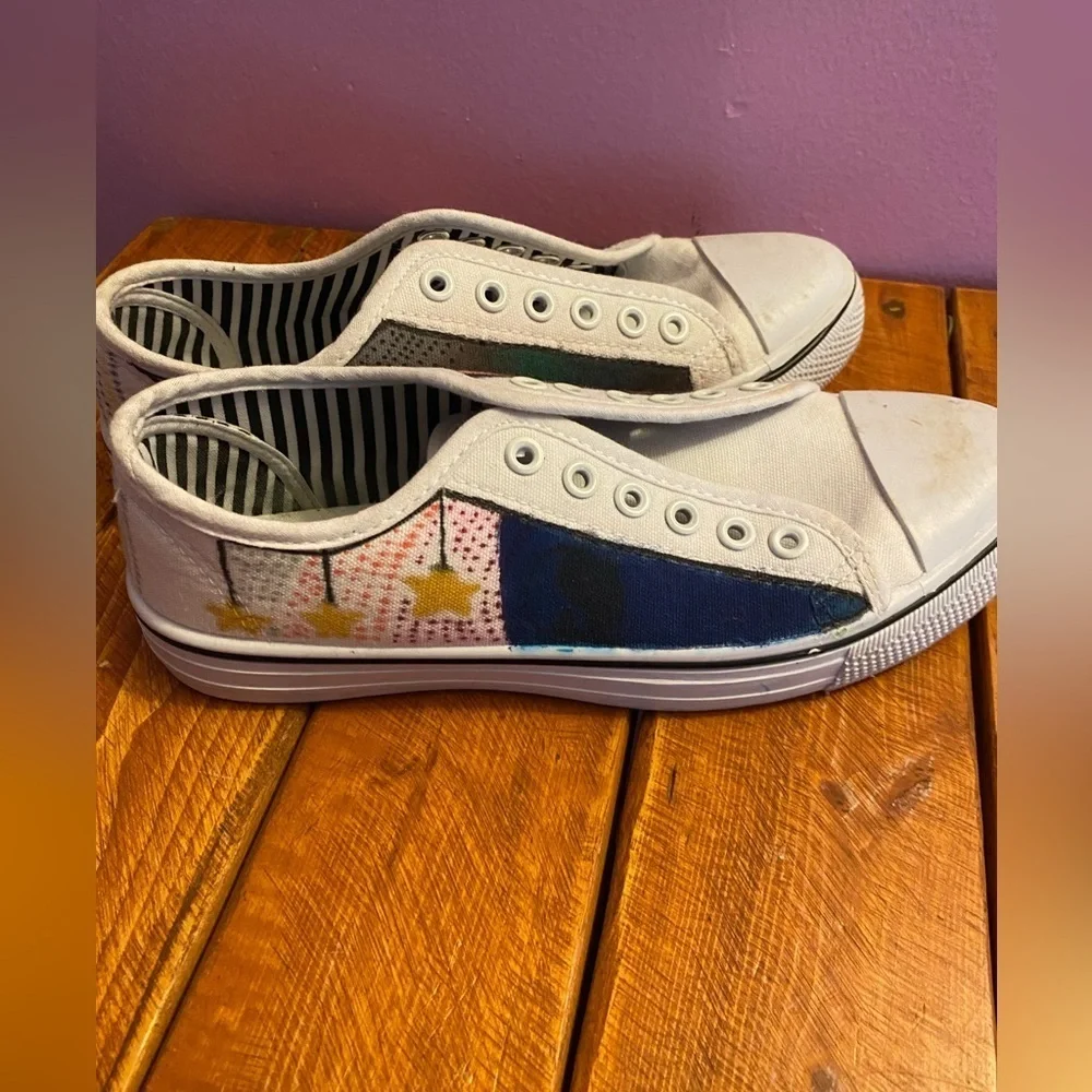 Hand Painted Low Top Sneakers